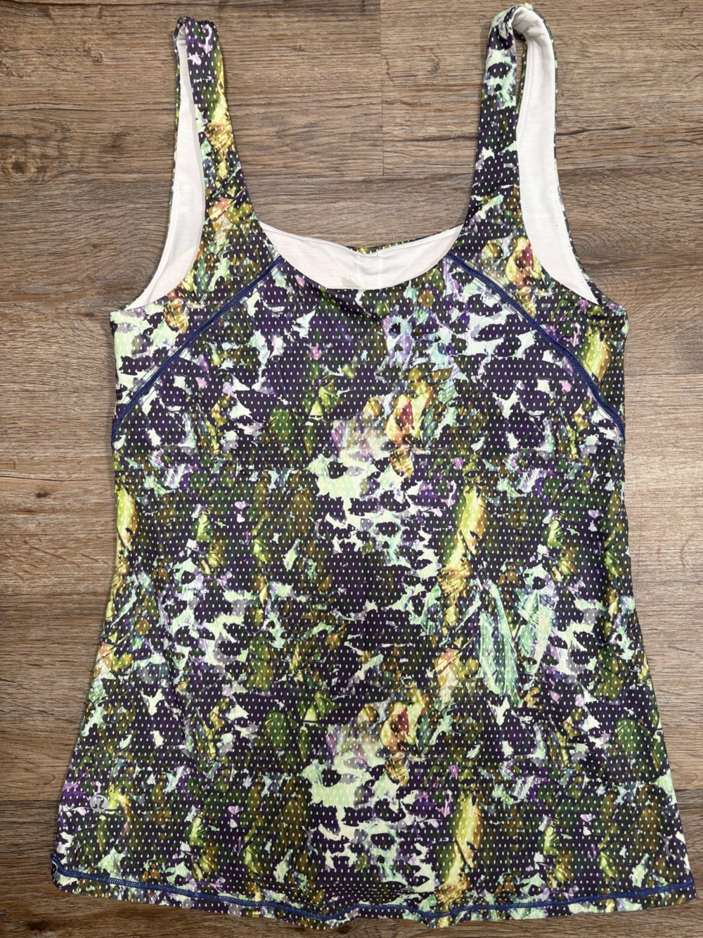 lululemon athletica Floral Abstract Racerback Tank - Purple, Green, Yellow